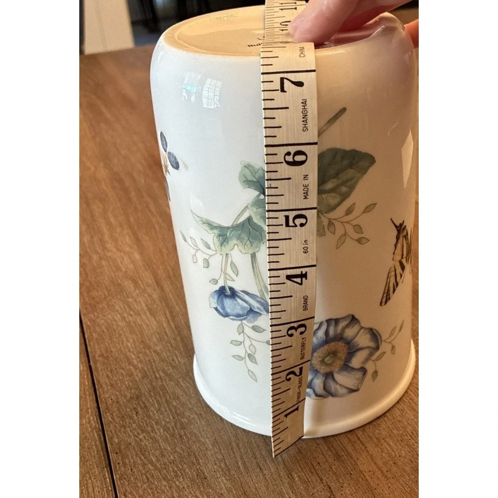Lenox Utensil Crock Butterfly Meadow W/ Spatulas Cottage Core Country
